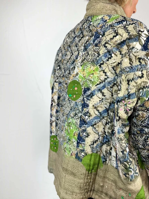 Palmira Quilted Jacket - Impressionist Pattern