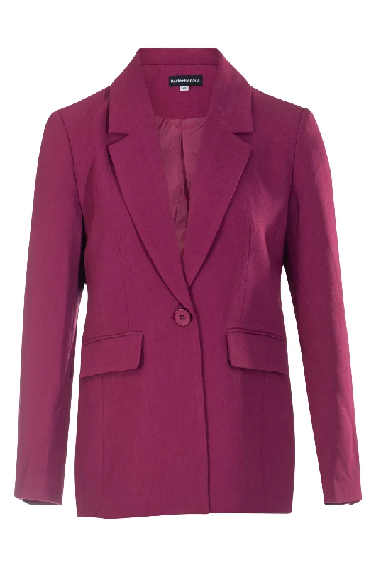 Textured Tailoring Jacket | Berry | 4701ZZ