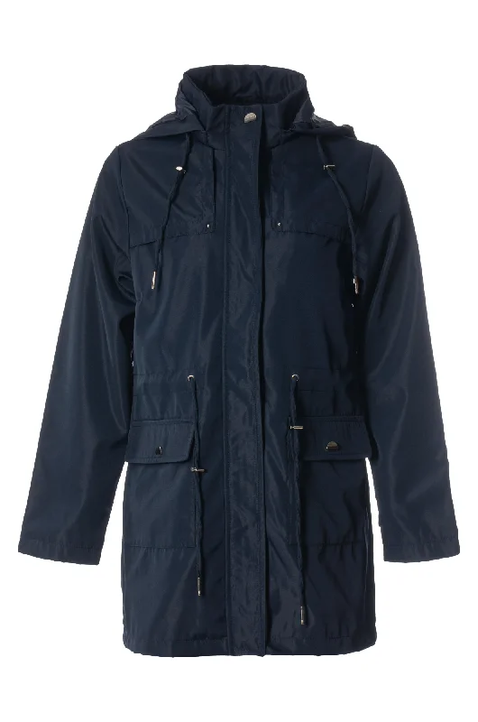 Zip & dome front Jacket | NAVY | 2452ZZ