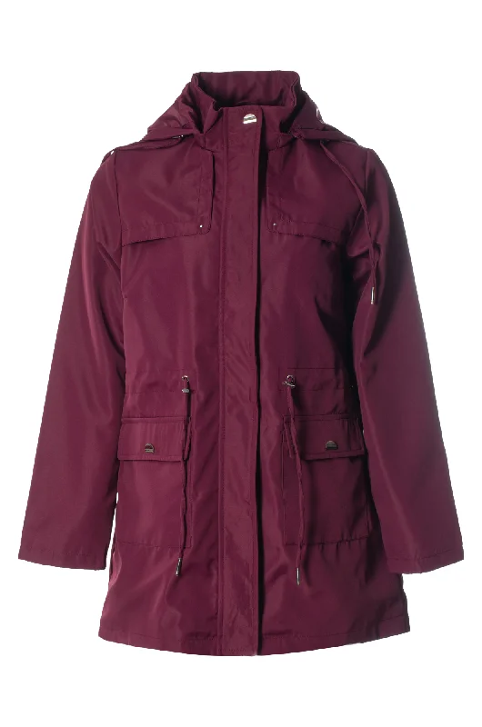 Zip & dome front Jacket | RASPBERRY | 2452ZZ