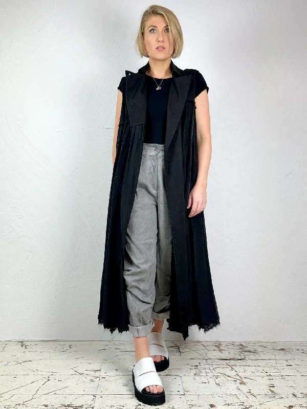 Long Sleeveless Cotton Cardigan/Jacket