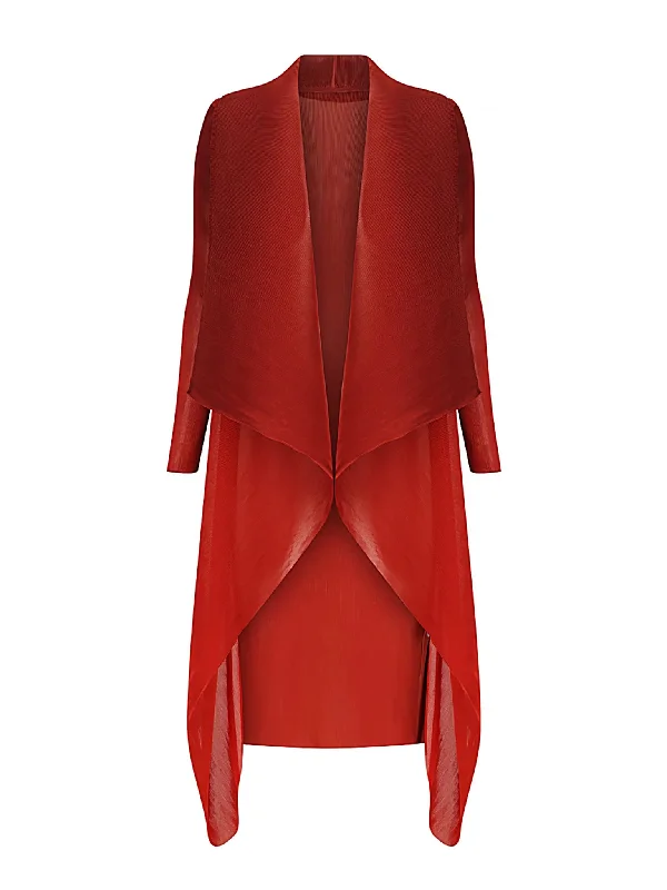 Long Ombre Pleats Waterfall Jacket - 4 Colours