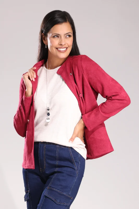 Suede Look Jacket | PLUM | 4051ZZ