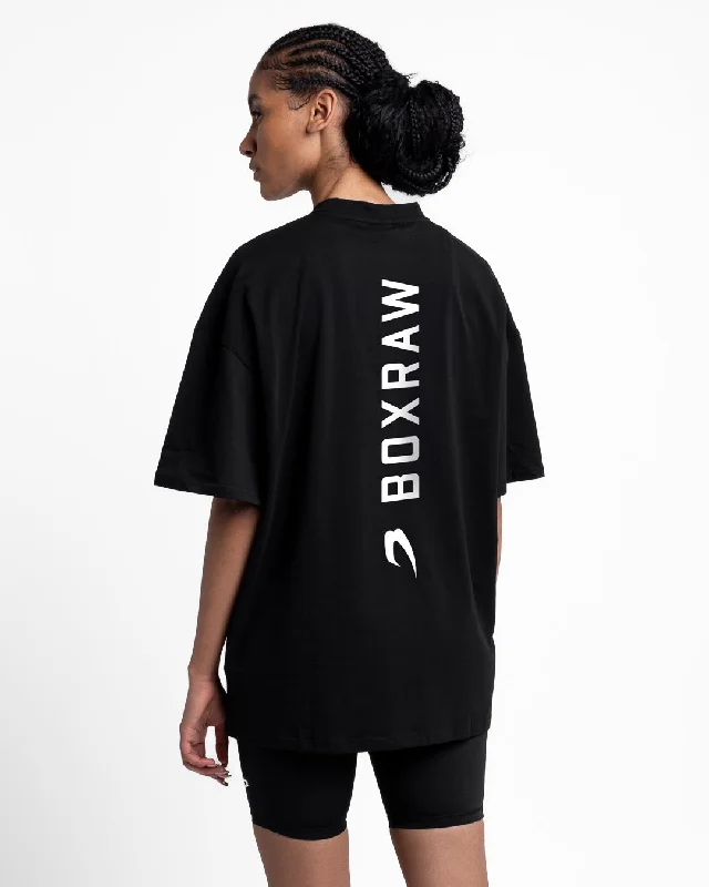 Lineal Oversized T-Shirt - Black