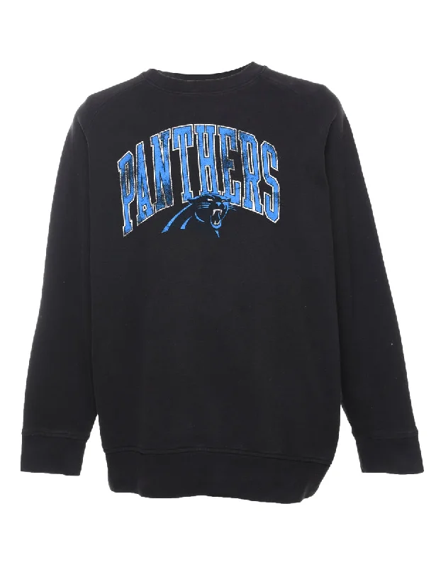 Black & Blue Carolina Panthers NFL Sports Sweatshirt - XL