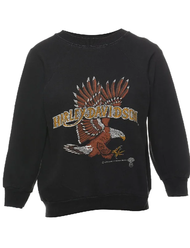 Black Harley Davidson Printed Sweatshirt - S