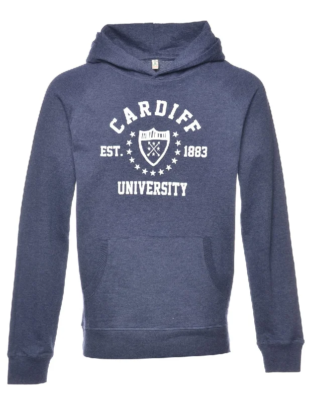 Dark Grey Cardiff University Printed Hoodie - M