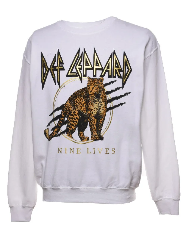 Def Leppard Band Printed Sweatshirt - S