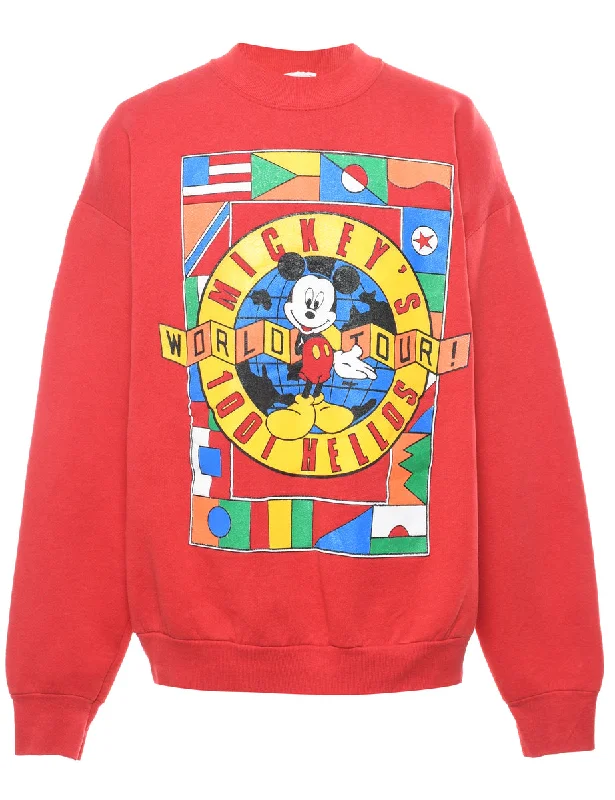 1990s Disney Mickey Cartoon Sweatshirt - L