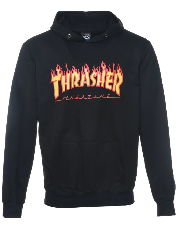 Thrasher Magazine Flame Printed Hoodie - L