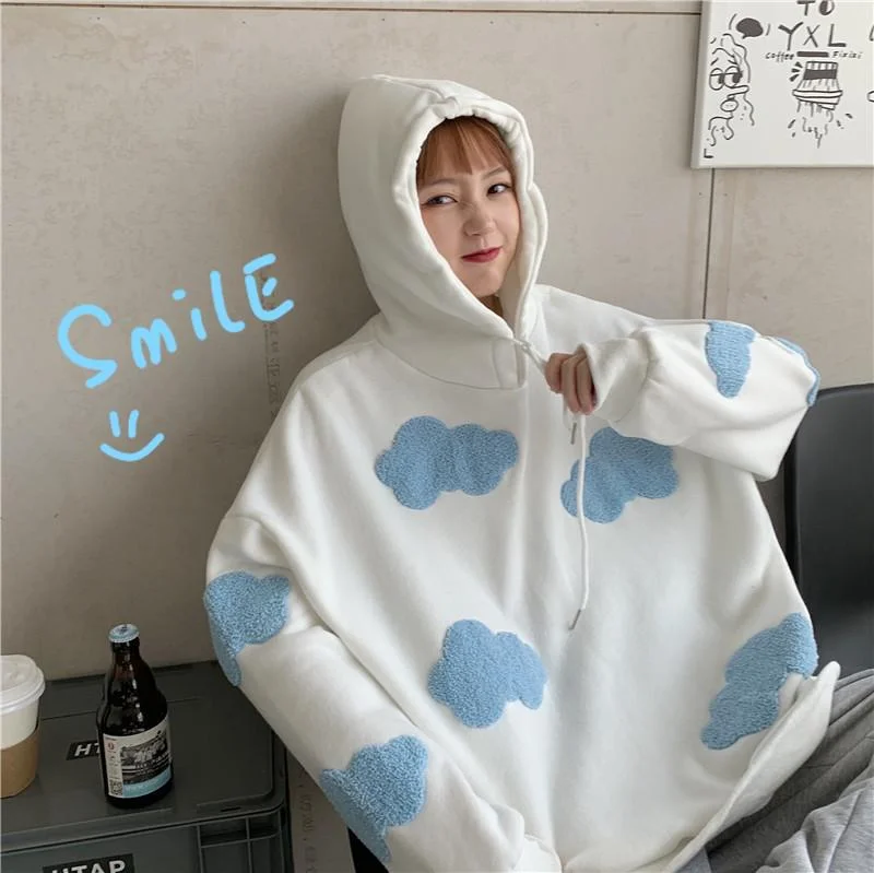 Women's Kawaii Cloud Splice Hoodies