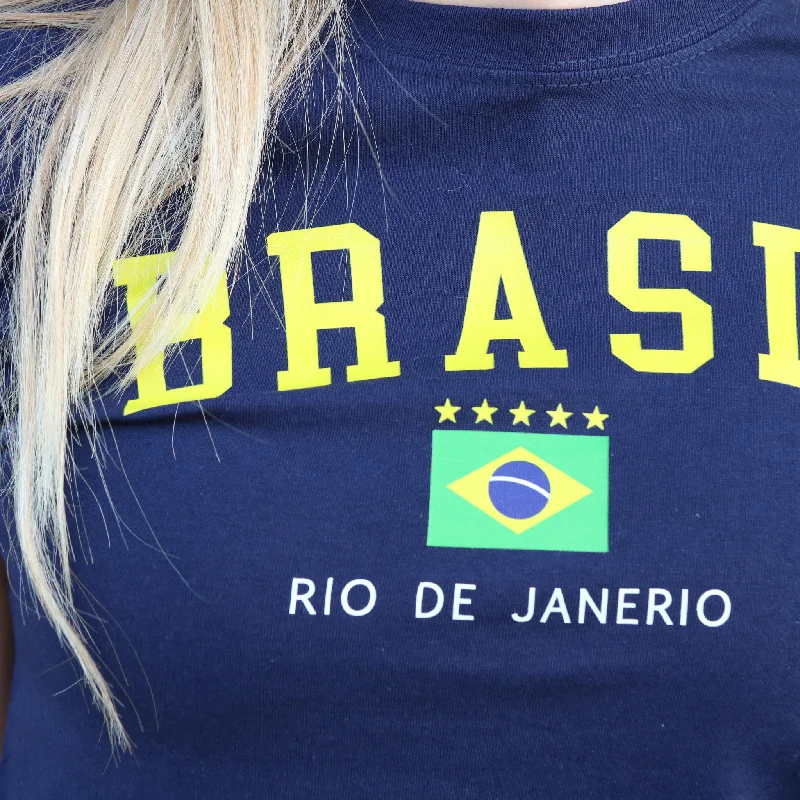 BRASIL, BABY TEE - NAVY