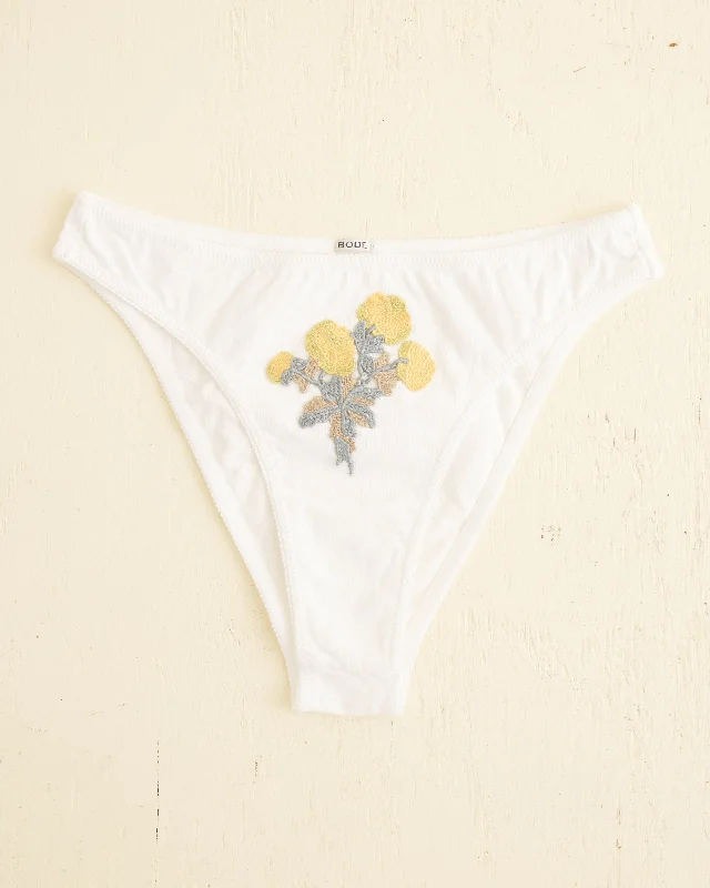 Embroidered Bouquet Briefs