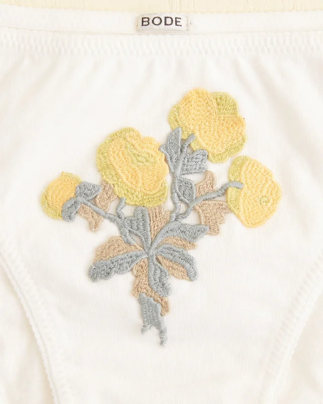 Embroidered Bouquet Briefs