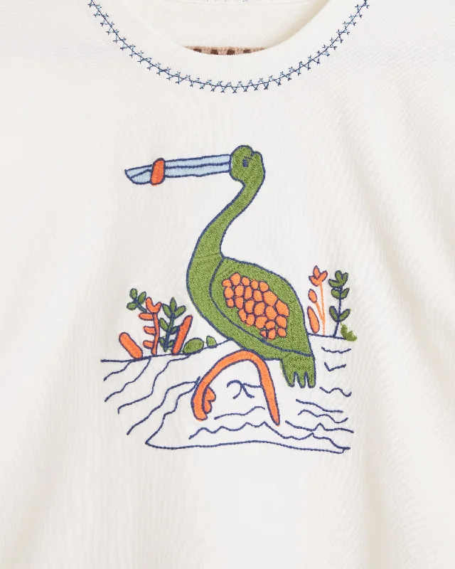 Embroidered Heron Tee