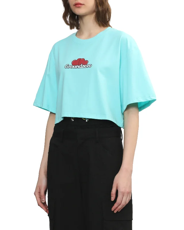 Cropped Logo-print T-shirt