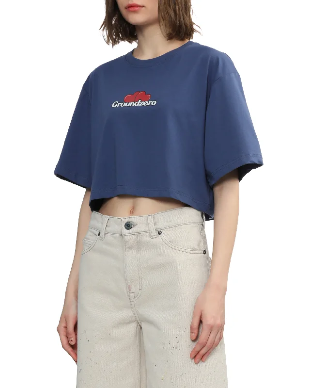 Cropped Logo-print T-shirt