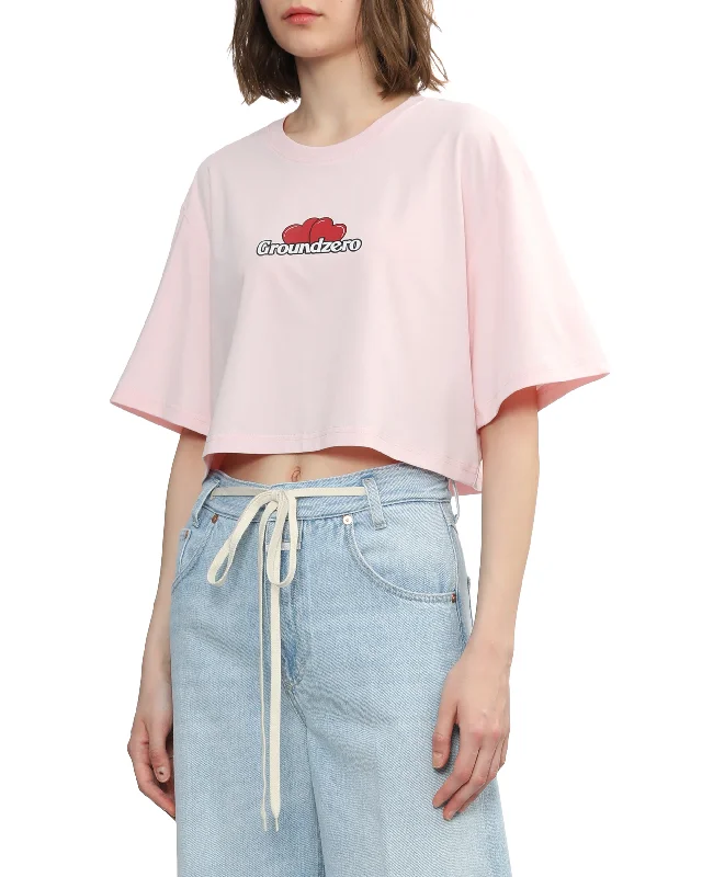 Cropped Logo-print T-shirt