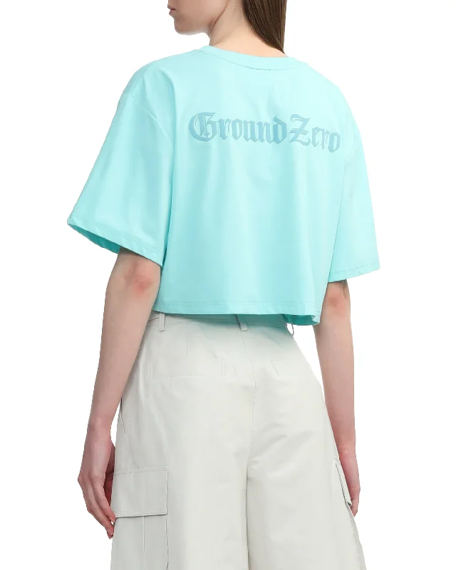 Cropped Logo-Print T-shirt