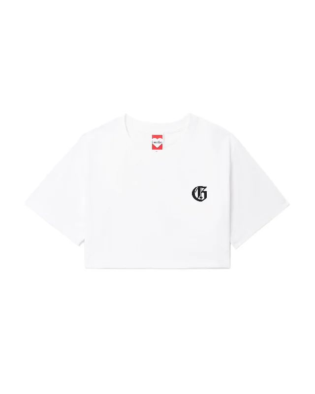 Cropped Logo-Print T-shirt