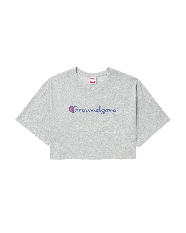 Cropped Logo-Print T-shirt