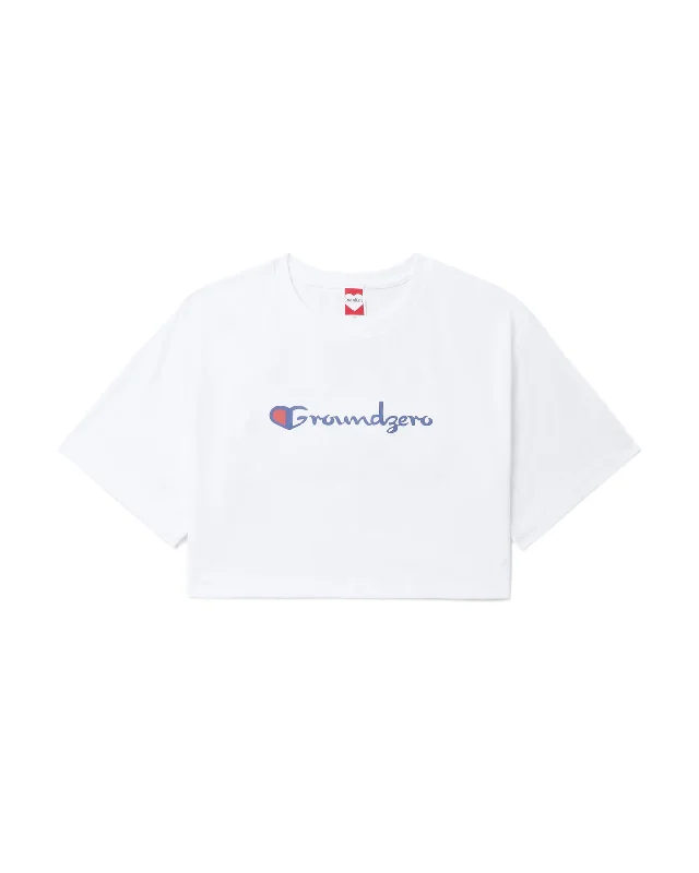 Cropped Logo-Print T-shirt