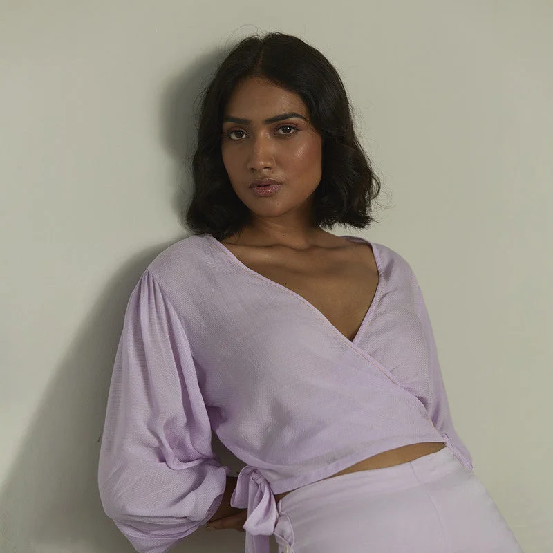 Women Top | Wrap Top | Banana Fibre Fabric | Lavender