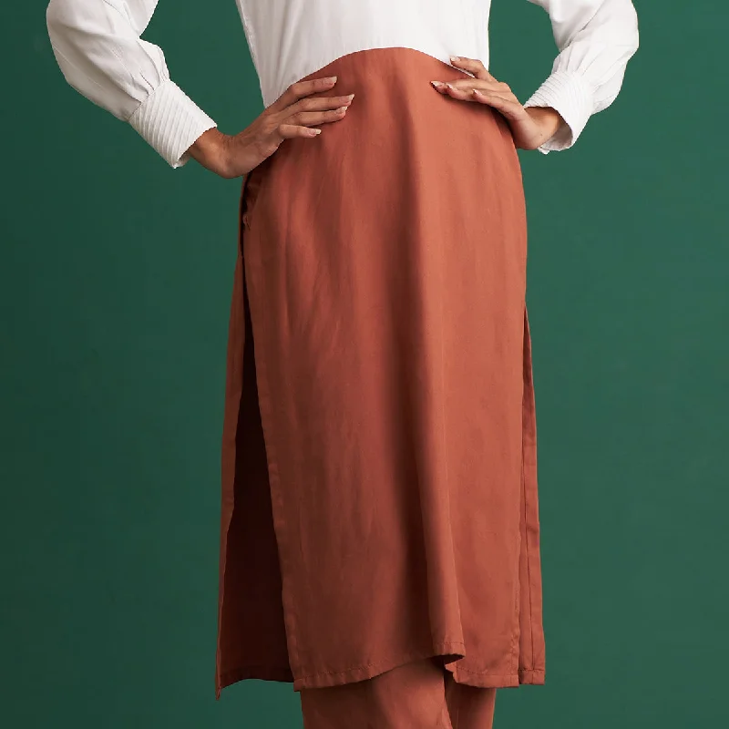 Co Ord Set for Women | Tencel Modal | White & Brown