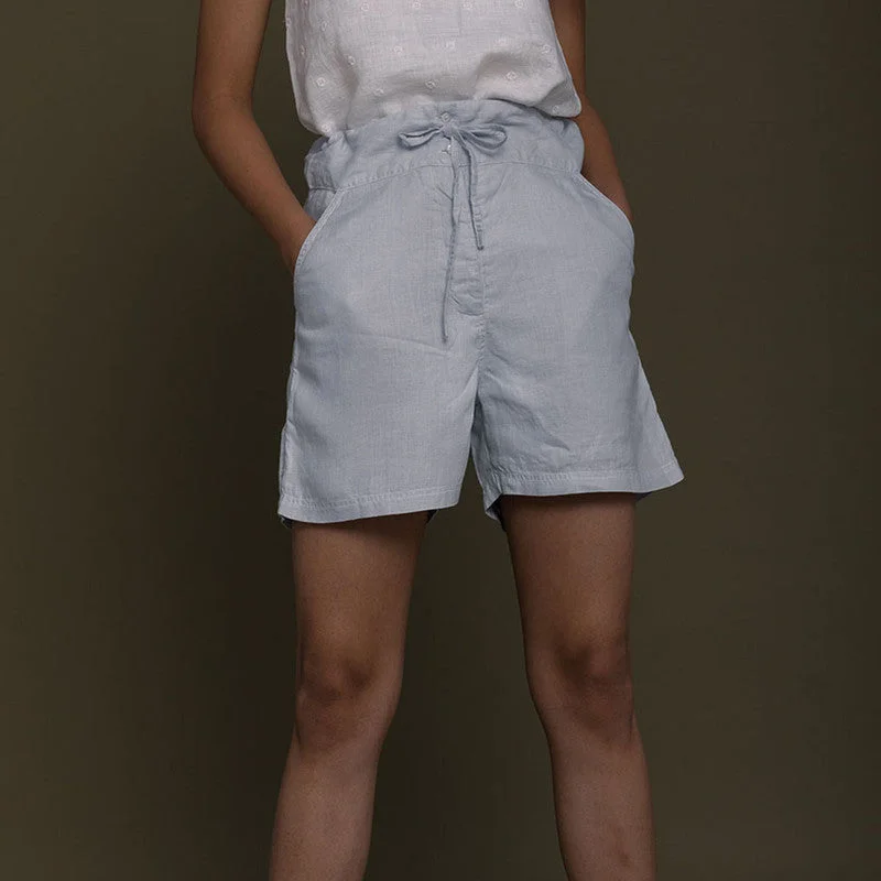 Pure Hemp Drawstring Shorts | Blue