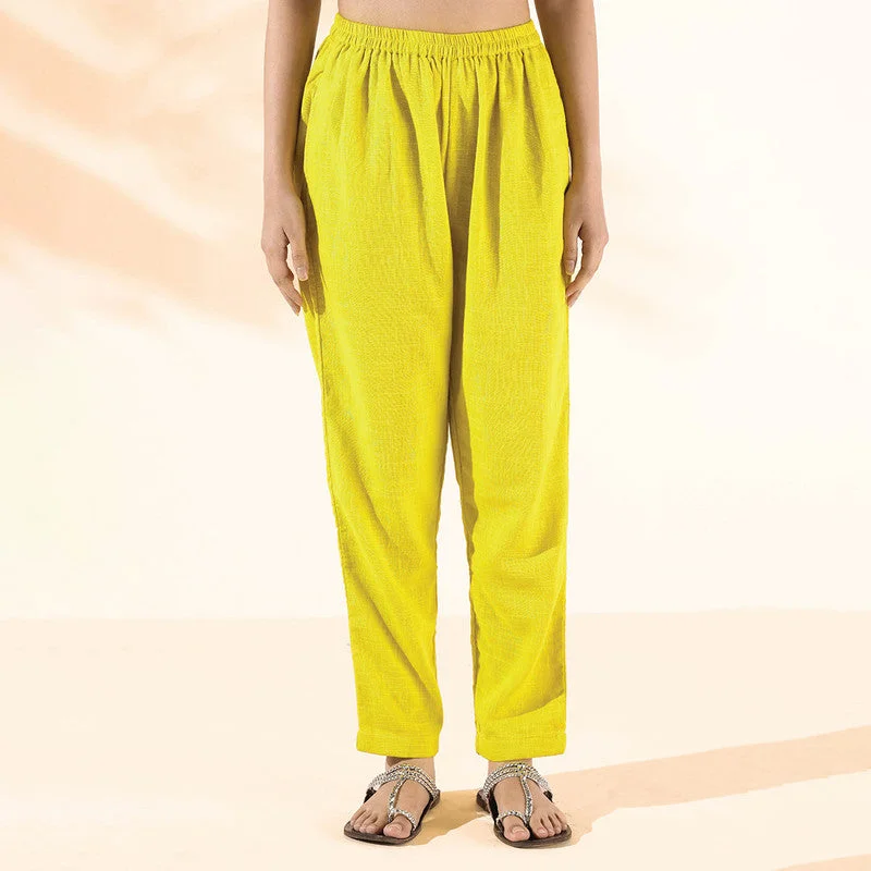 Cotton Dobby Co Ord Set for Women | Lime | Flared