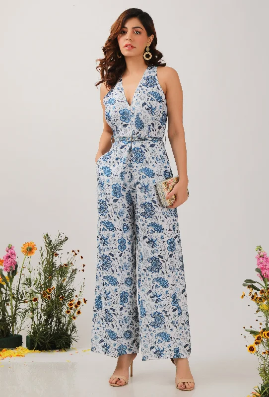 Serena Floral Chintz Jumpsuit With Belt