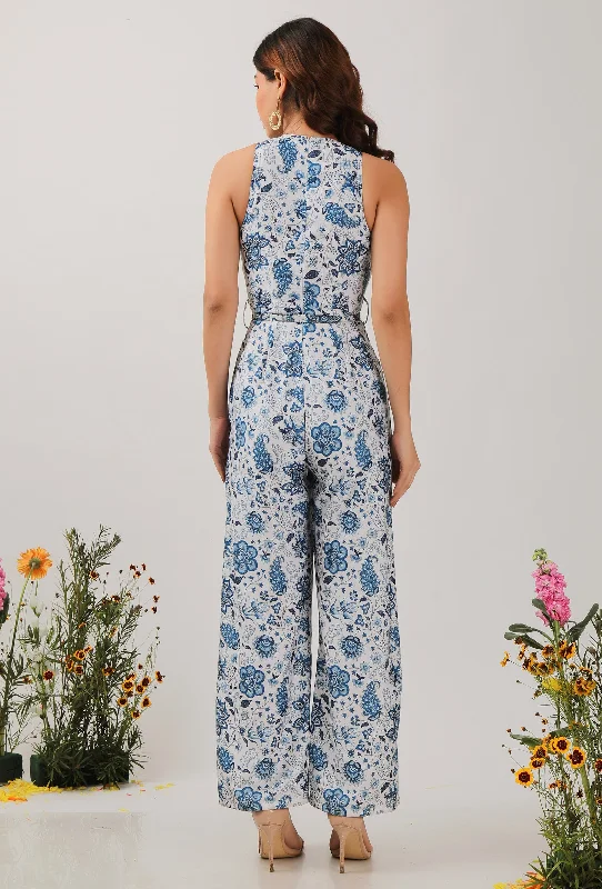 Serena Floral Chintz Jumpsuit With Belt