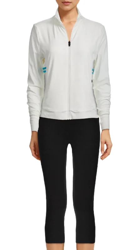 Rain Airweight Jacket In White/aqua