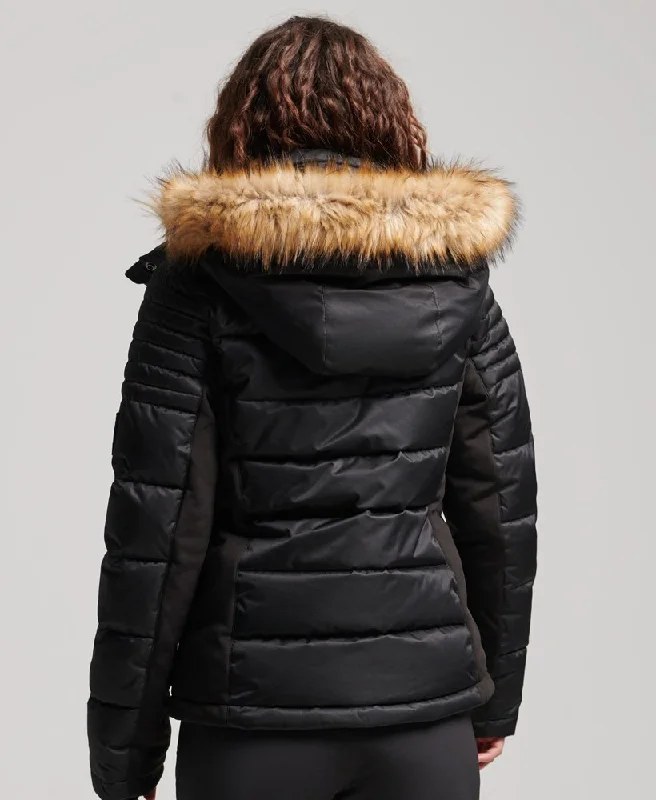 Snow Luxe Puffer Jacket | Black