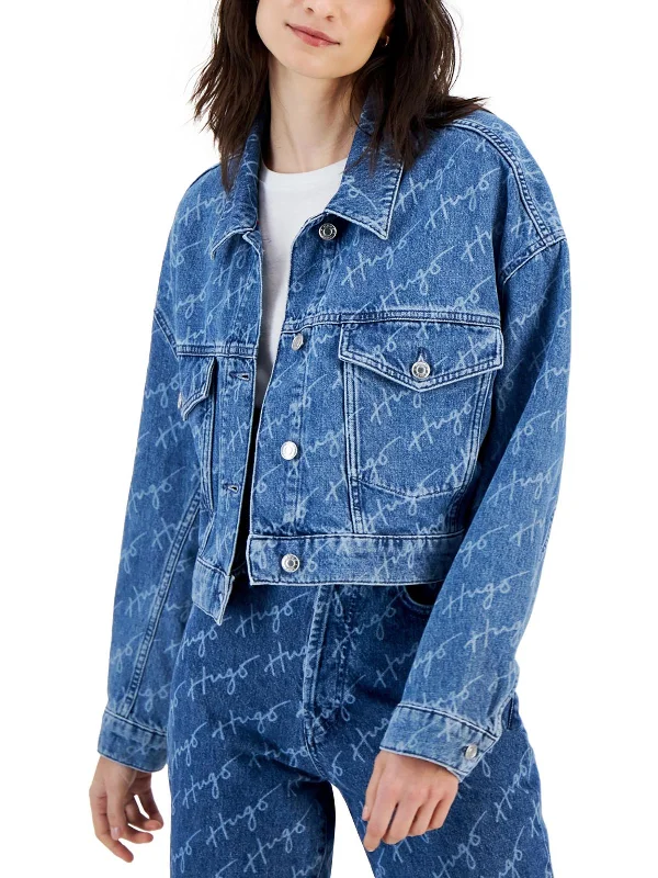 Womens Logo Denim Denim Jacket