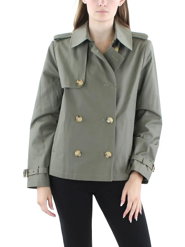 Womens Utility Polyester Trench Coat