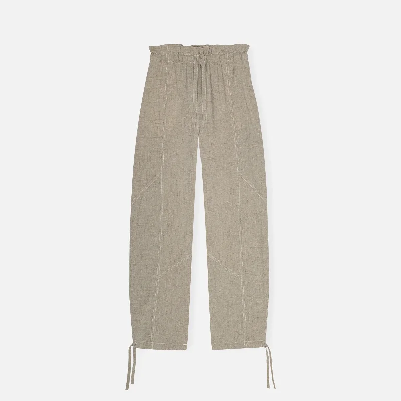 Ganni Light Melange Suiting Pant - Alfalfa