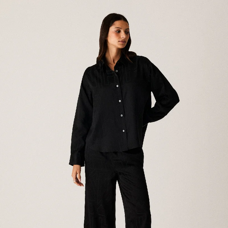 Kith Women Roanne Monogram Shirt - Black