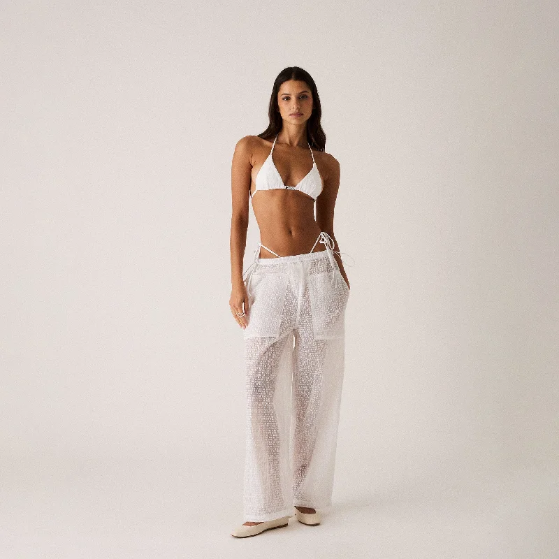 Kith Women Kavi Sheer Monogram Pant - White