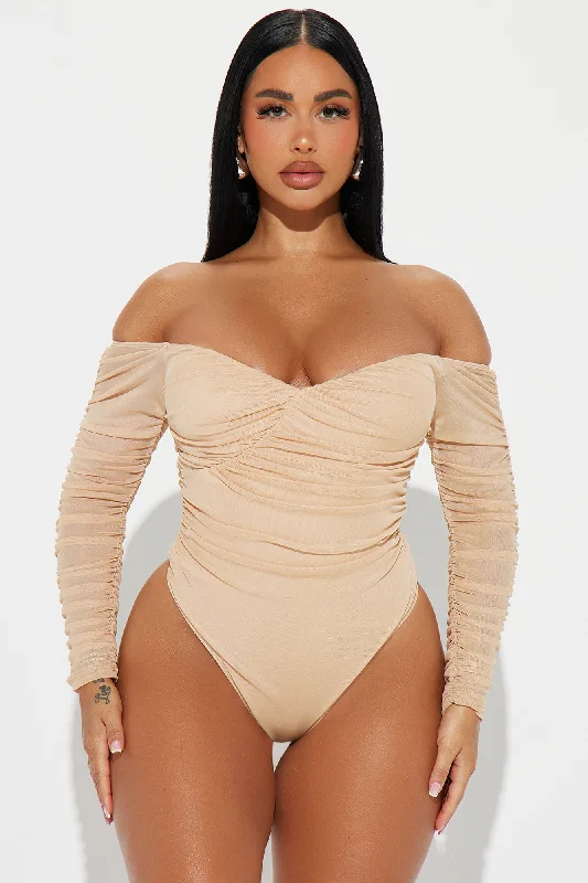 A Hot Mesh Bodysuit - Nude