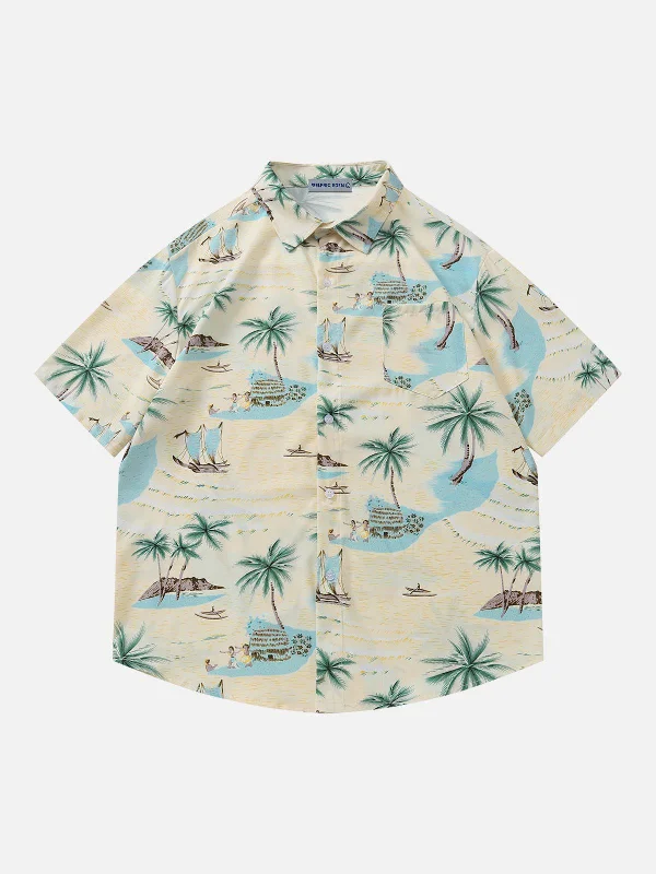 Aelfric Eden Beach Print Short Sleeve Shirt