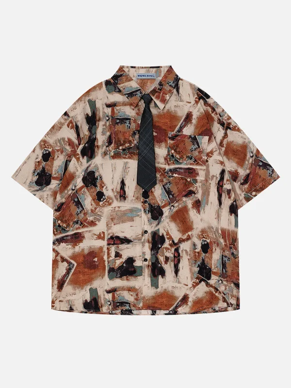 Aelfric Eden Graffiti Oil Painting Short Sleeve Shirt