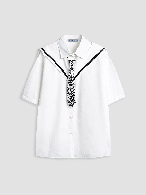 Aelfric Eden Sailor Collar Short Sleeve Shirt