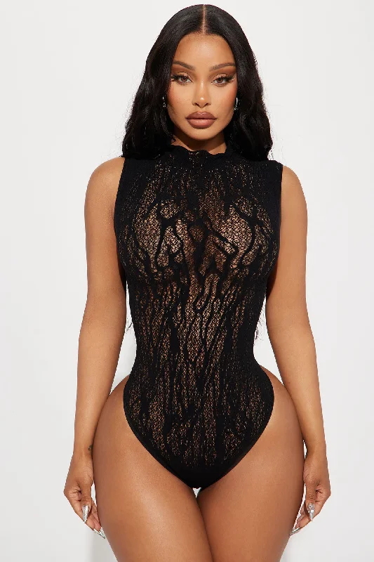 Baddie Fever Seamless Bodysuit - Black