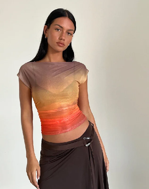 bastille-top-mesh-printed-orange-sunset