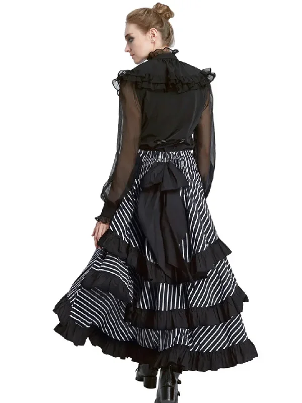 belle-poque-vintage-striped-victorian-high-low-skirt-steampunk-style-falda