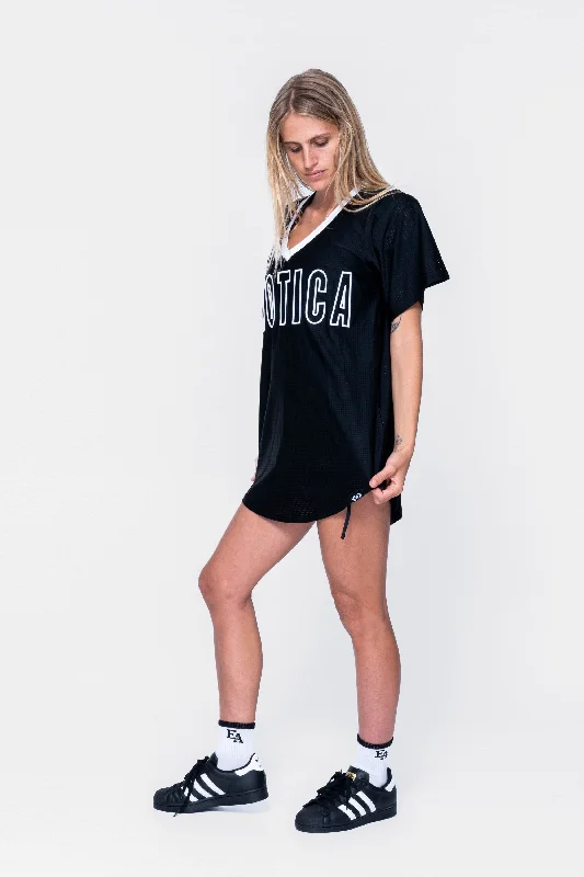 black-bball-mesh-v-neck-exotica-white-embroidered-boyfriend-tee