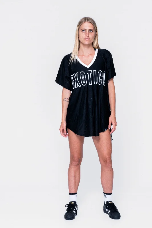 black-bball-mesh-v-neck-exotica-white-embroidered-boyfriend-tee