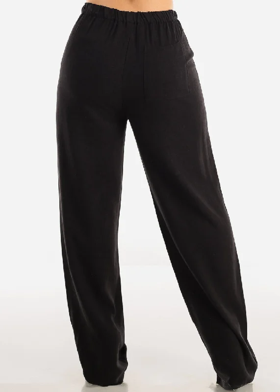 black-linen-high-rise-spandex-waist-wide-leg-pants-6874pnblk