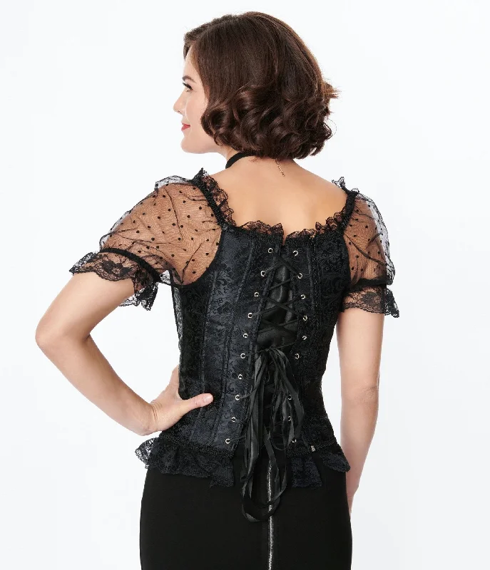 black-paisley-embossed-renaissance-corset-top